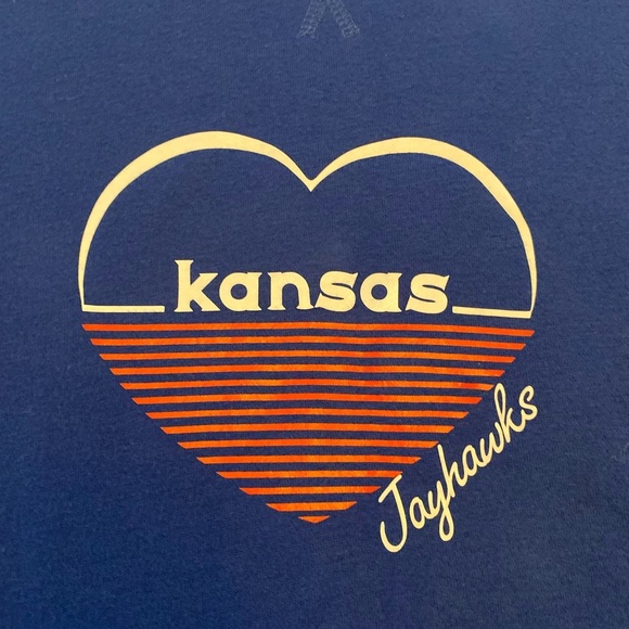 Kansas Jayhawks Tek Gear Sweatshirt Womens Color Blue Size XL - Picture 2 of 5